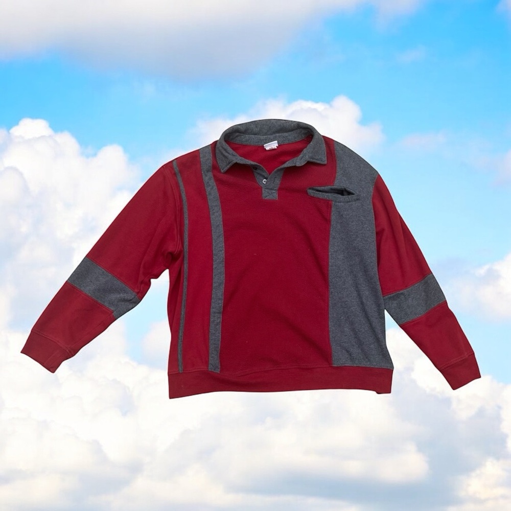 Haband Red and Gray Men's Sweatshirt